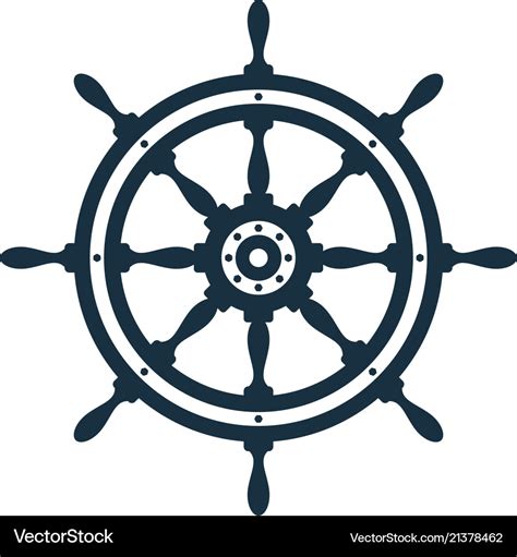 Ship wheel icon design Royalty Free Vector Image