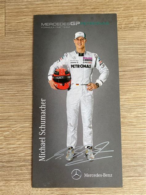 F Michael Schumacher Autograph Card Hobbies Toys Memorabilia