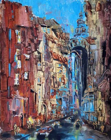 Abstract Street Scene Painting