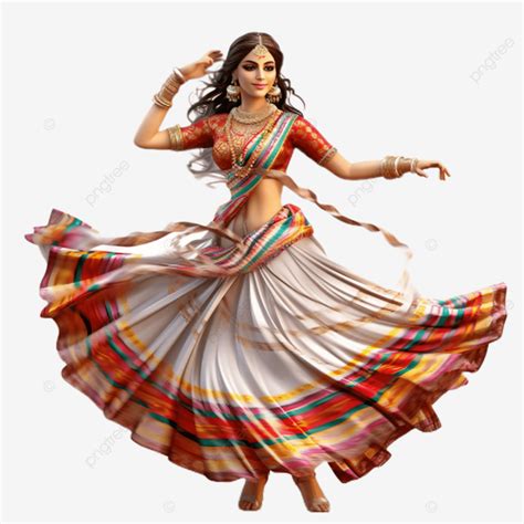 Indian Traditional Girl Garba Night Womans Playing And Dandiya