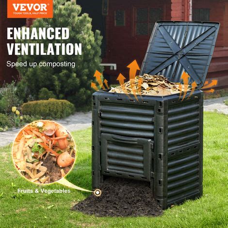 Vevor Composteur De Jardin L Bac A Compost Exterieur Sans Bpa Avec