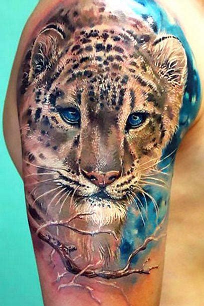 Cute Leopard Face Tattoo Idea