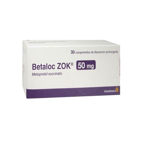 BETALOC ZOK 50 MG 30 TABLETAS M METOPROLOL