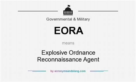 Eora Explosive Ordnance Reconnaissance Agent In Government And Military