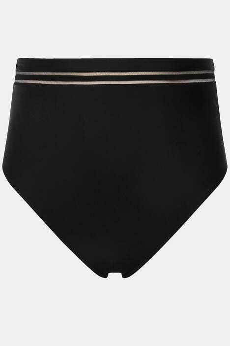 Bikini Slip Highwaist Panty Style Mesh Einsatz Bhs W Sche