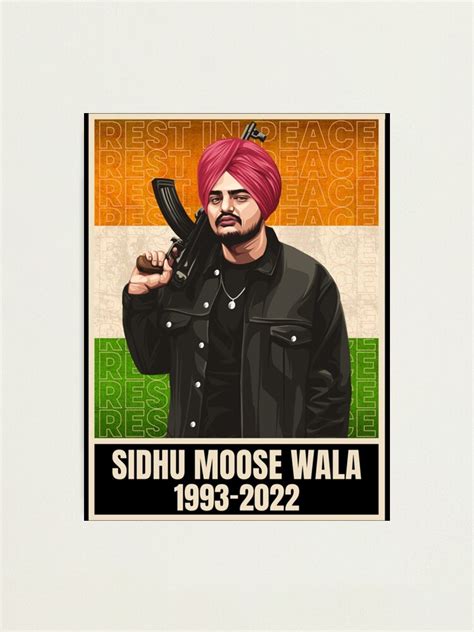 Rip Sidhu Moose Wala 1993 2022 Sidhu Moosewala Classic Photographic Print For Sale By