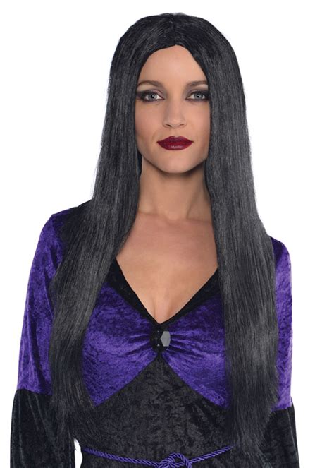 Womens Halloween Wicked Witch Long Black Wig