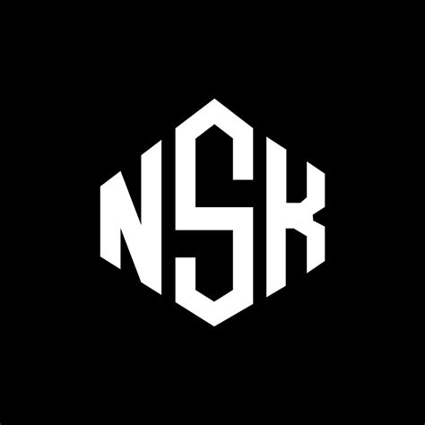 NSK letter logo design with polygon shape. NSK polygon and cube shape ...