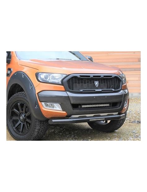 Barre De Pare Choc Inox Noir Pour Ford Ranger