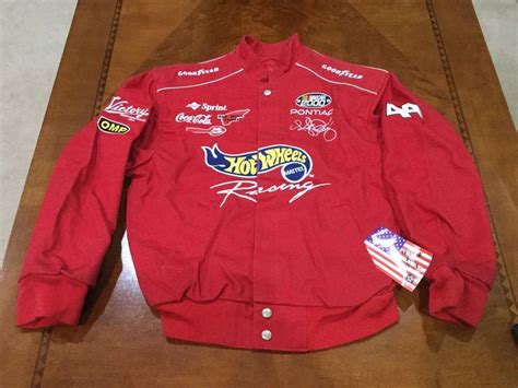 Nascar Kyle Petty Hot Wheels Racing Jacket Usa Made Nwt Youth Xl Vintage Red