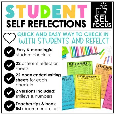 Student Self Reflections Social Emotional Learning Teach Create