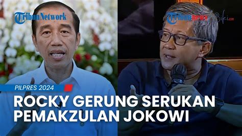 Hadiri Kampanye Amin Rocky Gerung Serukan Pemakzulan Jokowi Kalau Tak