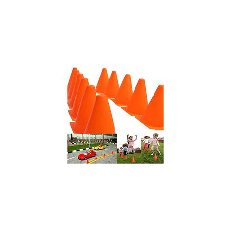 7 Inch Plastic Traffic Cones 6 Pack Of 7” Multipurpose Construction