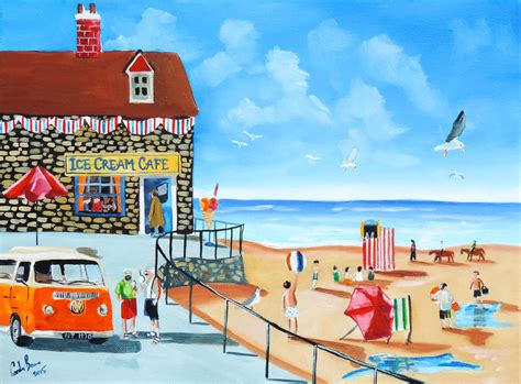 Fun At The Seaside Painting by Gordon Bruce