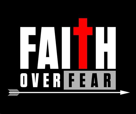 Faith Over Fear T Shirt Design Graphic Vector Typographic