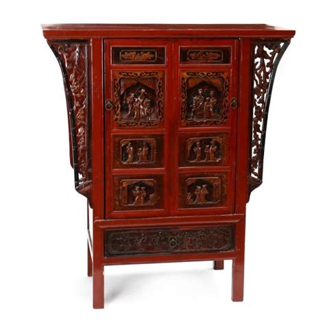 Chinese Carved And Lacquered Bar Cabinet Lot 2384 The Collection Of