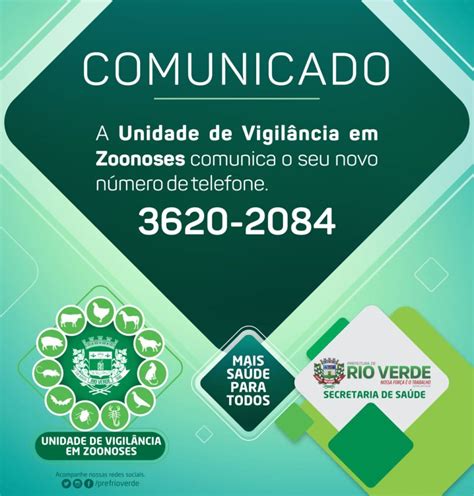 Novo telefone da Unidade de Vigilância em Zoonoses Prefeitura