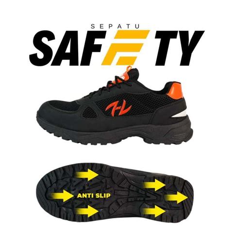 Jual Sepatu Safety Ujung Besi Kasual Hipzo Anti Selip Kerja Proyek M