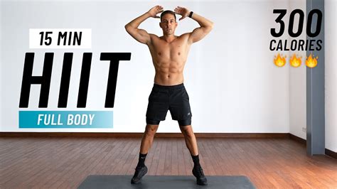 15 Min HIIT Workout For Fat Loss Full Body Cardio At Home No