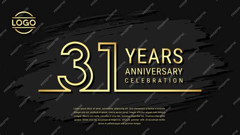 Premium Vector 31 Years Anniversary Celebration Anniversary