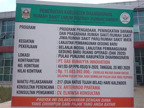 Lanjutan Proyek Pembangunan RSUD Sungai Dareh Diduga Sarat Permaian