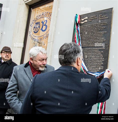 Prime Minister Of Hungary Victor Orban Unveiles A Memorial Plaque