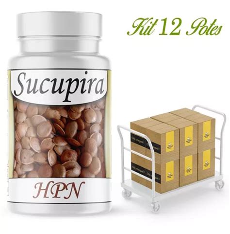 Sucupira Cápsulas 500mg 100 Natural Kit 12 Frascos Parcelamento sem