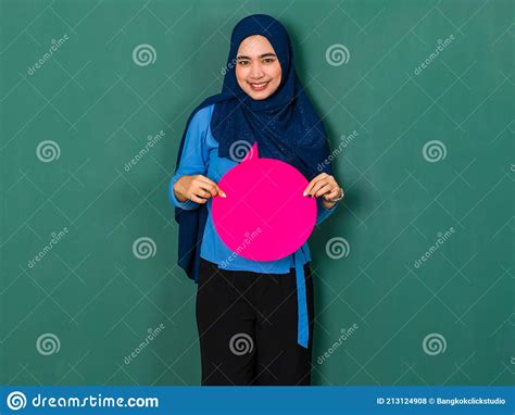 Confident And Happy Woman Concept Pretty Attractive Muslim Lady