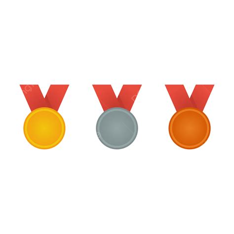 Gold Silver Bronze Vector Png Images Gold Silver Bronze Round Medal