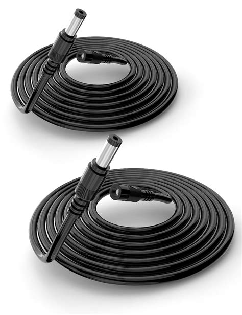 2 Pack 10ft3m Tonton Dc Power Extension Cable 21mm X 55mm Male To Female Power Adapter