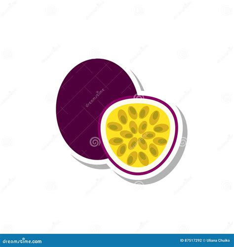 Passion Fruit Icon Stock Vector Illustration Of Element 87517292