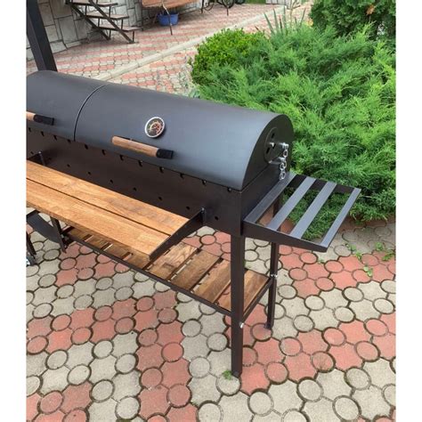 Купить 🍖 Мангал-барбекю 5 мм усиленный с печкой на 13 шампуров 🍖 в Украине