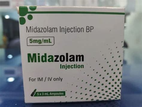 Midazolam Injection Bp 1 Mg Ml At 30 Vial In Ankleshwar ID