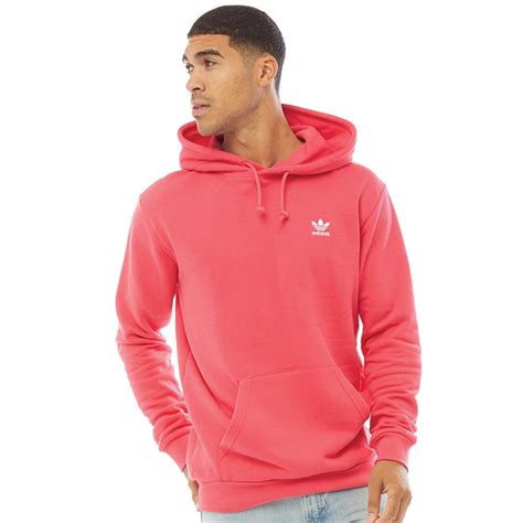 Adidas Originals Sweat à Capuche Trefoil Essentials Homme Rose