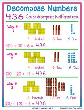 2nd GRADE LESSON 2 4 COMPOSE DECOMPOSE THREE DIGIT NUMBERS PACK