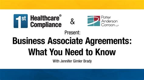 Business Associate Agreements Under Hipaa What You Need To Know First Healthcare Compliance