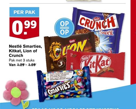 Nestle Smarties Kitkat Lion Of Crunch Stuks Aanbieding Bij Hoogvliet