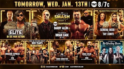 Card For Tonights Aew Dynamite New Years Smash Night 2 R Aewofficial