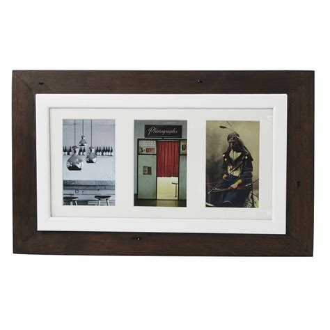 Reclaimed Wooden Multi Aperture Photo Frame Möa Design