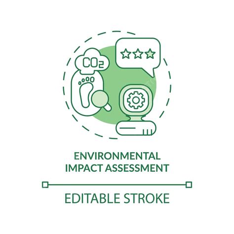 Evaluación De Impacto Ambiental Concepto Verde Icono Simbiosis Símbolo