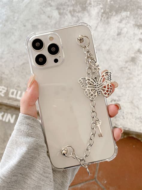 Clear Phone Case With Chain Hand Strap