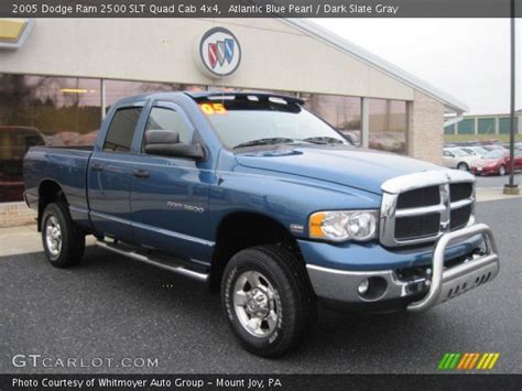 Atlantic Blue Pearl 2005 Dodge Ram 2500 Slt Quad Cab 4x4 Dark Slate Gray Interior Gtcarlot