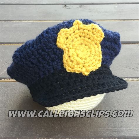 Calleighs Clips And Crochet Creations Police Officer Crochet Hat And