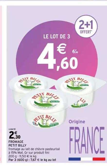 Promo Fromage Petit Billy Chez Intermarch Icatalogue Fr