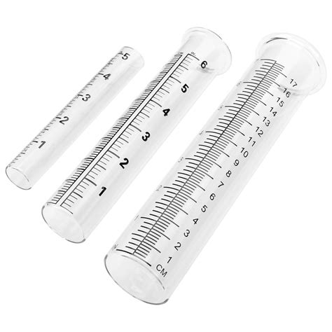 6 Pcs Rain Gauge Glass Graduated Rain Gauge Outdoor Rain Measuring