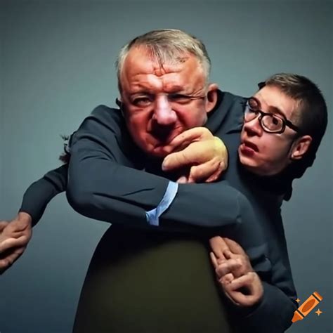 Satirical Image Of Seselj Carrying Baby Vucic On Craiyon