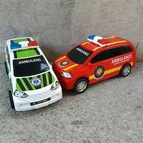 Jual Mainan Mobil Ambulance Tarik Anak Edukatif Mobilan Ambulan