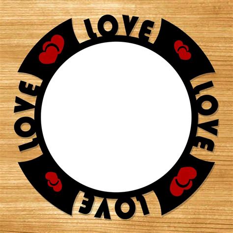 Black Base Love Round Mdf Sublimation Photo Frame For Gift At Rs