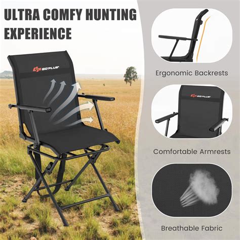 Goplus Hunting Chair 360 Degree Swivel Hunting Blind Chair With Carry