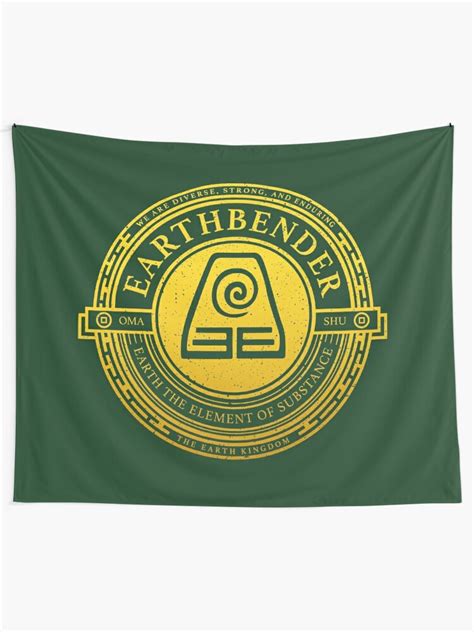 Atla Earthbender Symbol Avatar Inspired Design Tapestry For Sale By